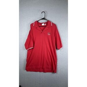 Oarsman 913‎ Polo Shirt Mens Large Red Germany Flag Embroidered Short Sleeve